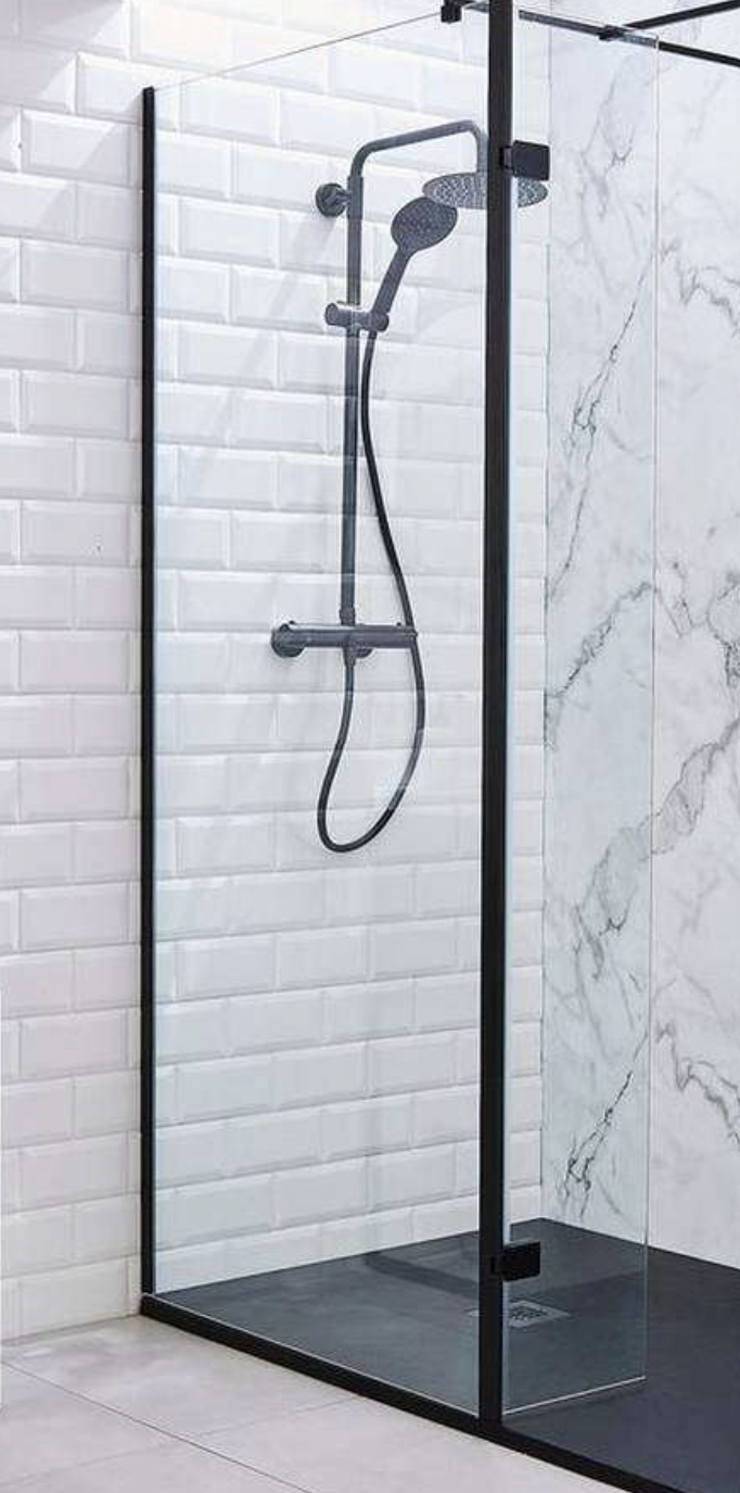 Kartell K-VIT KV8 300mm Hinged Wetroom Return Panel (KCEIGHT300W)(KCEIGHT300B)(KCNER300W)(KCEIGHT300BN)