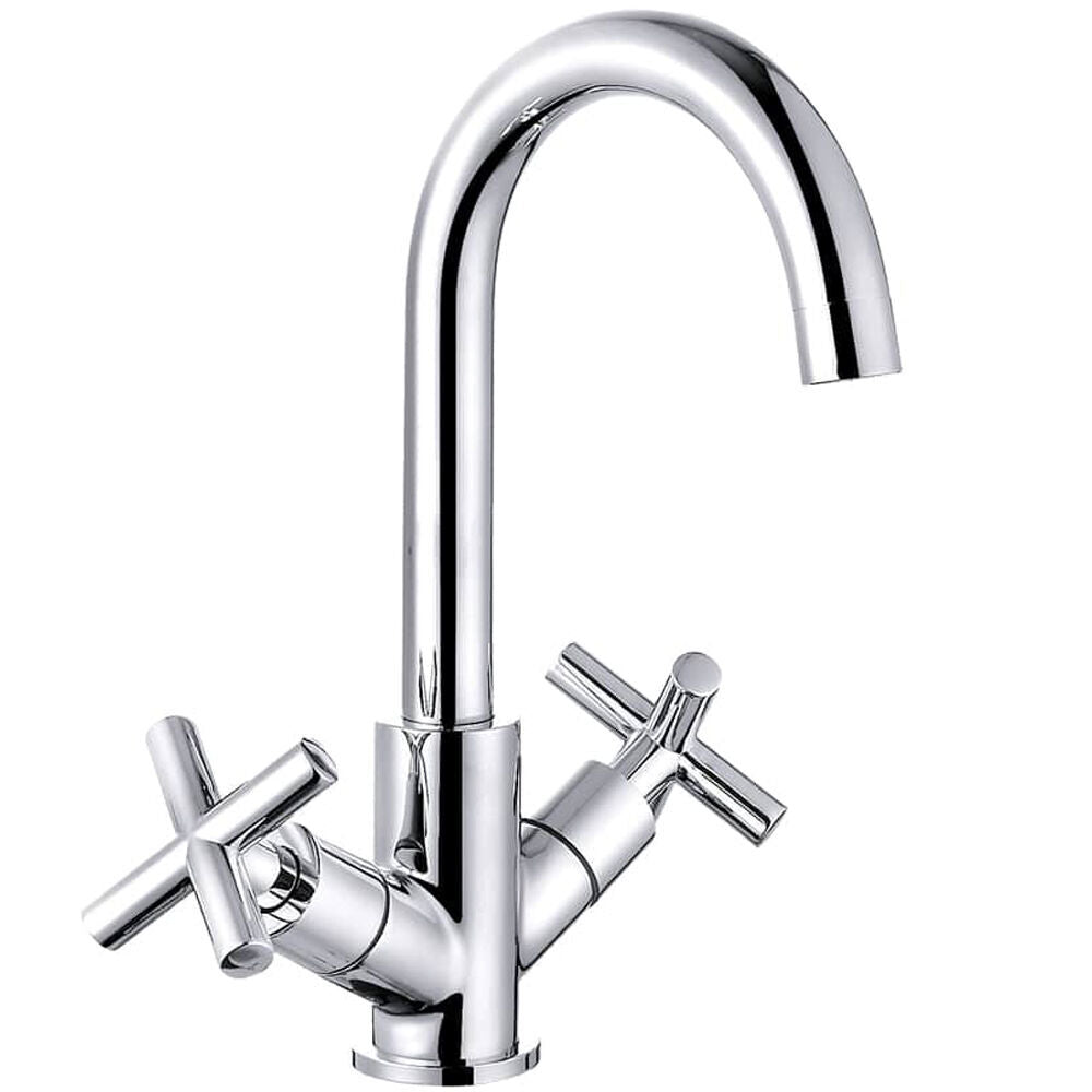 Nuie Yareth Cross Handle Sink Mixer Tap – Chrome