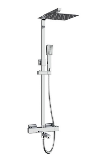 Kartell K-VIT Pure Option 7 Thermostatic Bar Shower with Rigid Riser & Bath Filler Spout (SHO031PU)