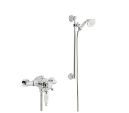 Kartell K-VIT Viktory Option 4 Thermostatic Exposed Shower with Adjustable Slide Rail Kit