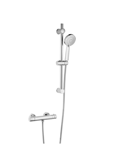 Kartell K-VIT Plan Option 6 Thermostatic Bar Shower with Slide Rail Kit