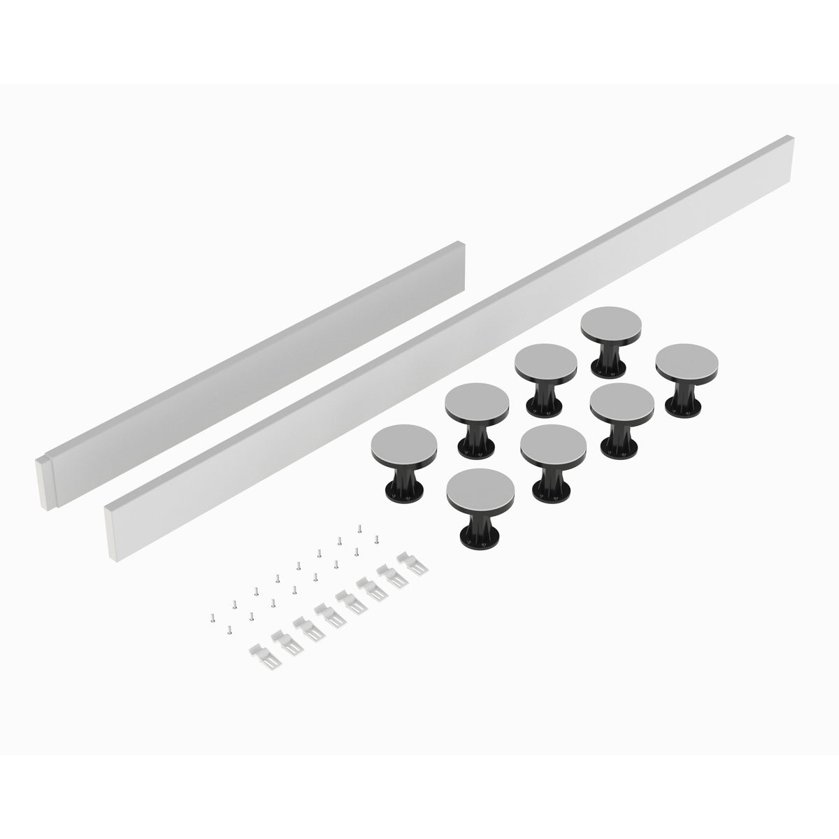 Nuie 1100mm Rectangular Leg Set With Plinth, Legs, Clips & Screws – Grey Slate or White, photo 2