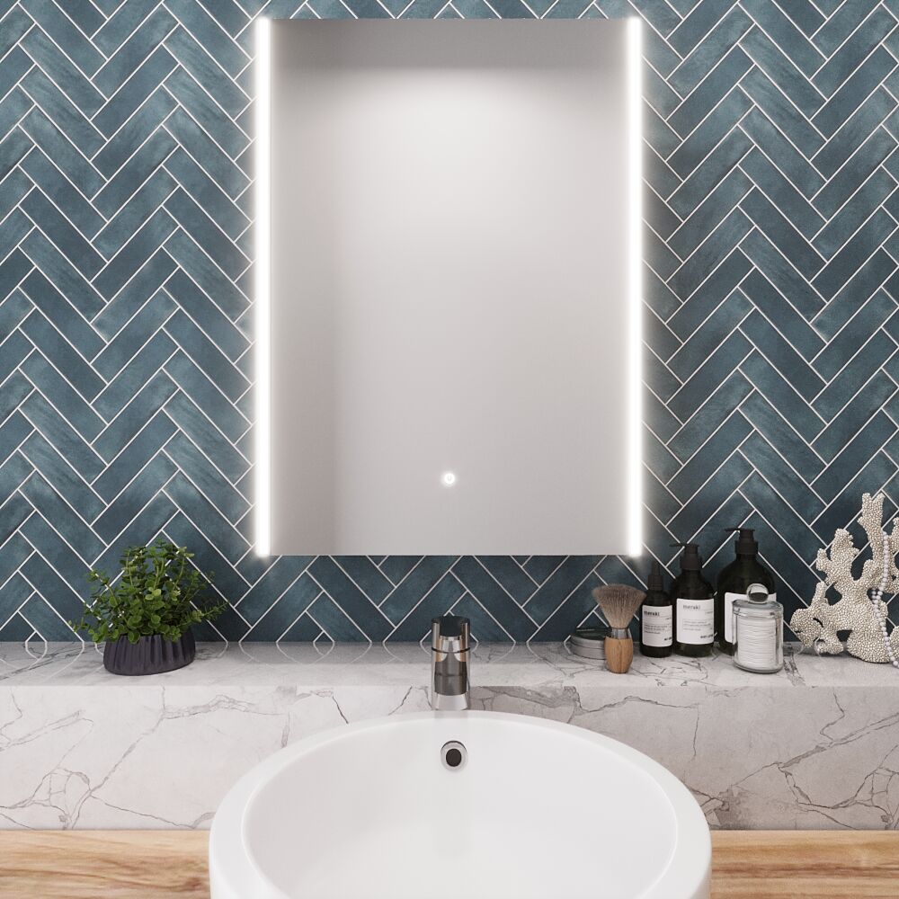 Nuie Pavo 500 x 700mm Mirror Cabinet – Silver
