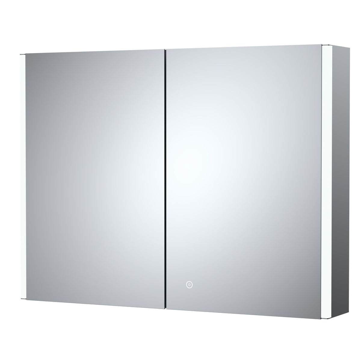 Nuie Leda 800 x 600mm Mirror Cabinet – Silver, photo 2