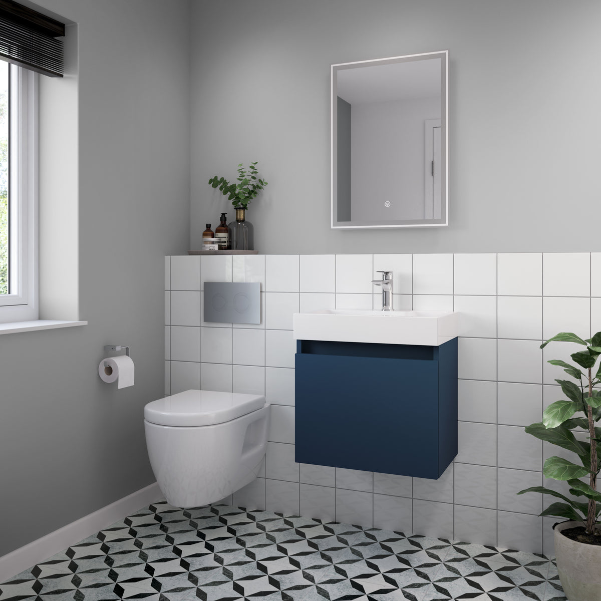 Nuie Lyra 500 x 700mm LED Mirror – Silver