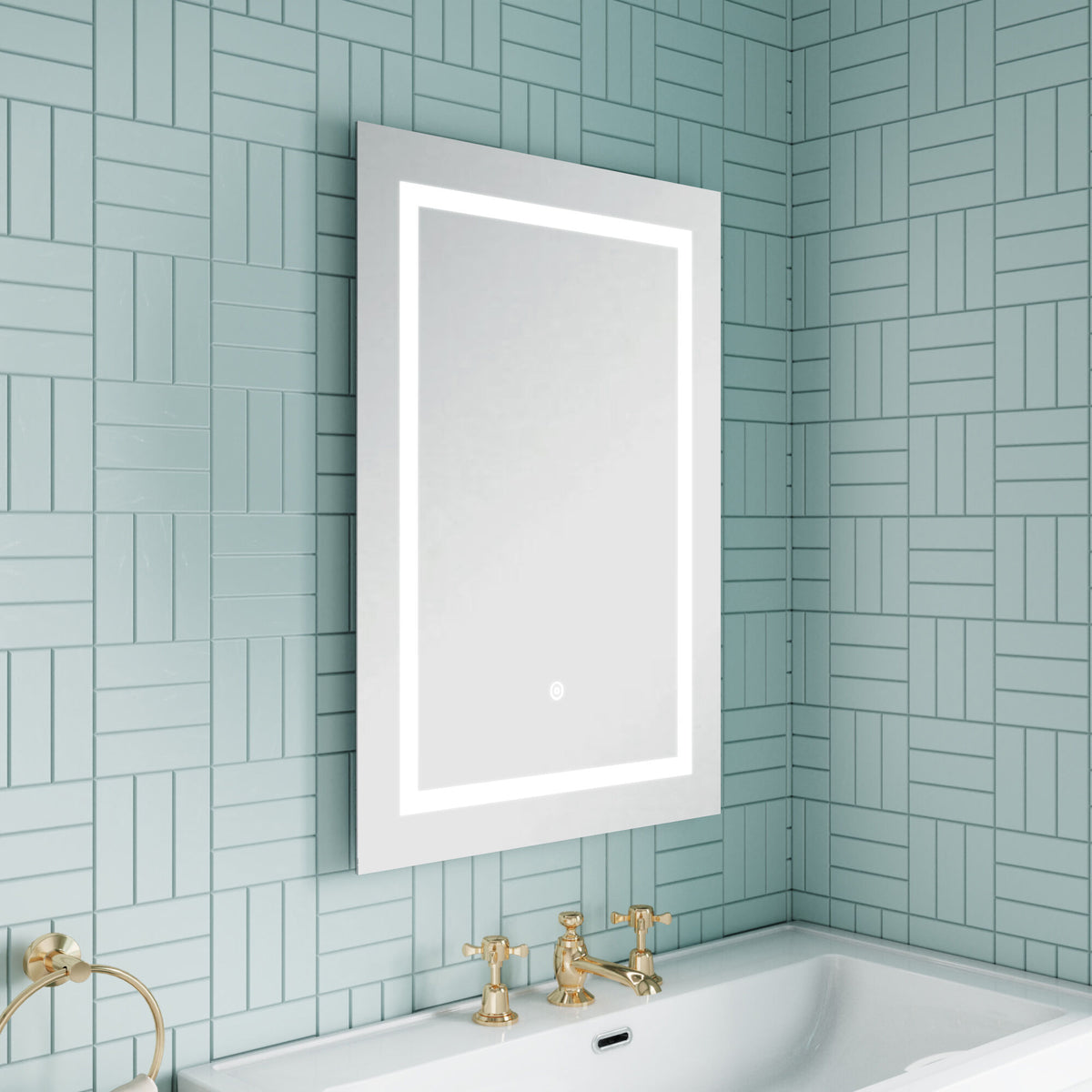 Nuie Sculptor 500 x 700mm Touch Sensor Mirror – Silver, photo 4