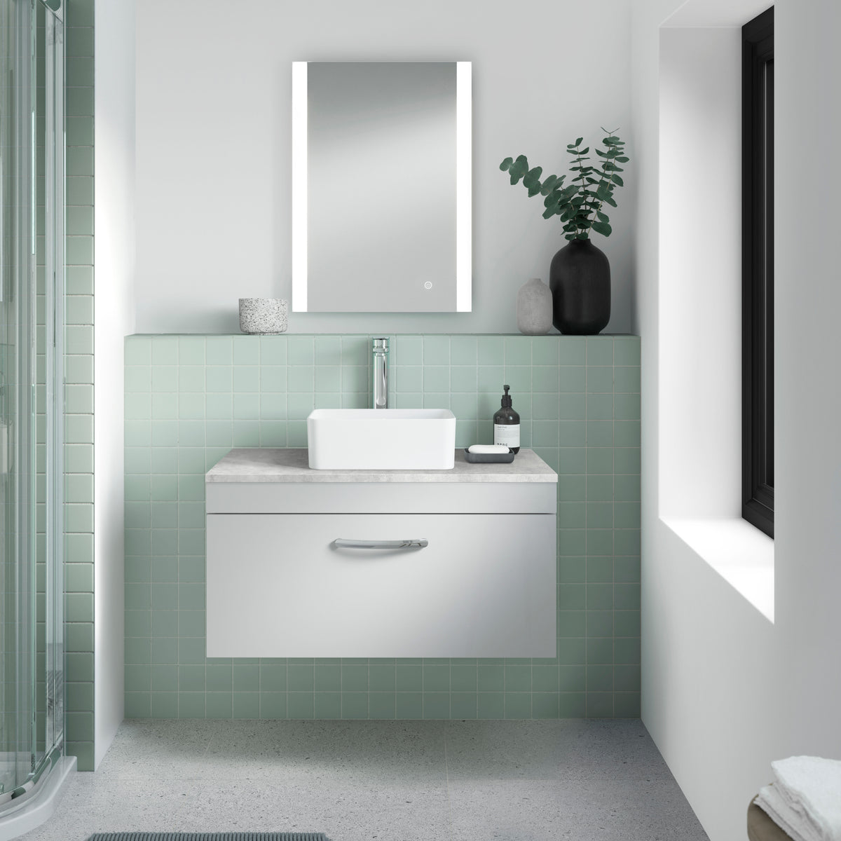 Nuie Castor 500 x 700mm Ambient Mirror – Silver
