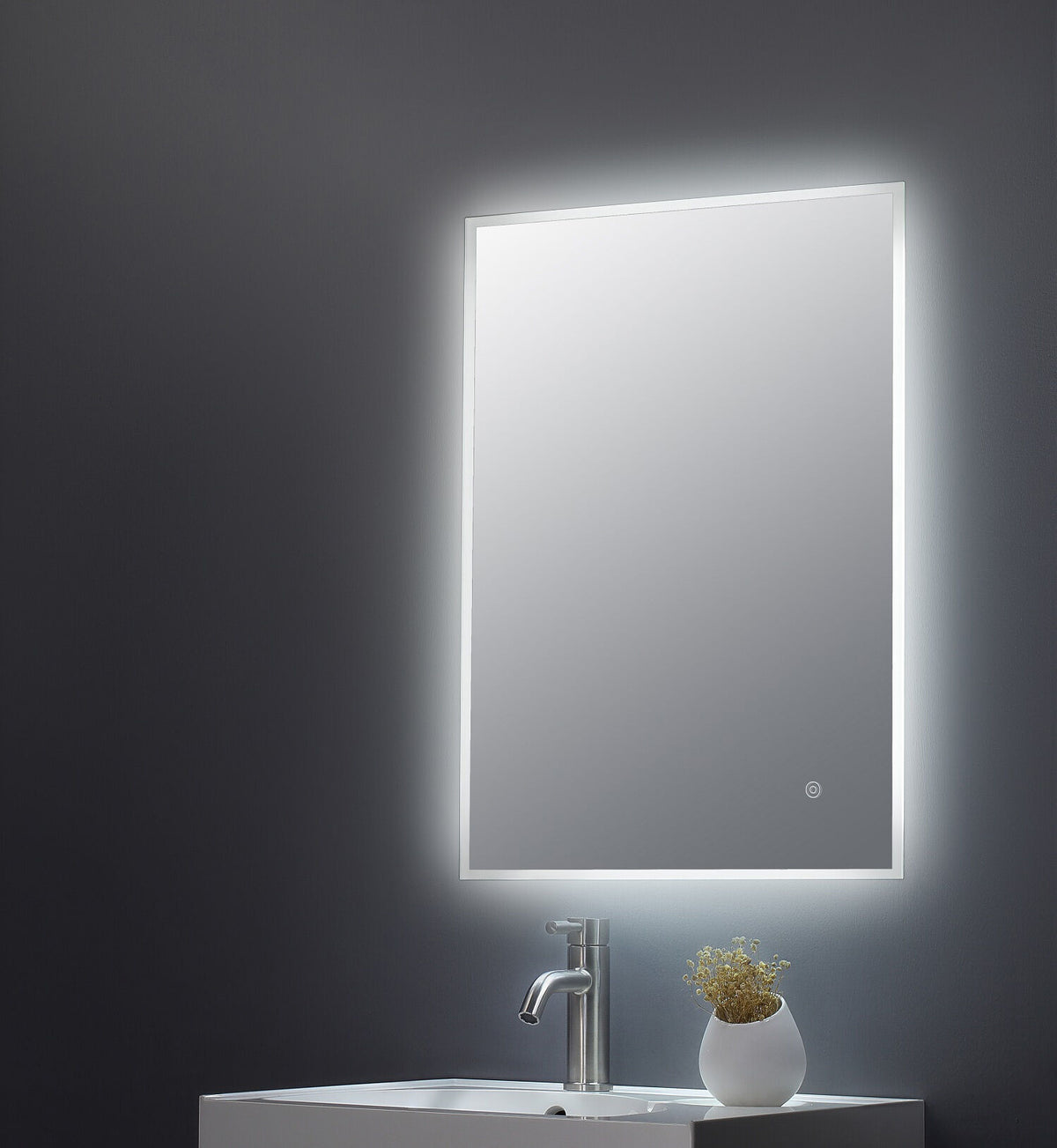 Nuie Leva 500 x 700mm Ambient Mirror – Silver