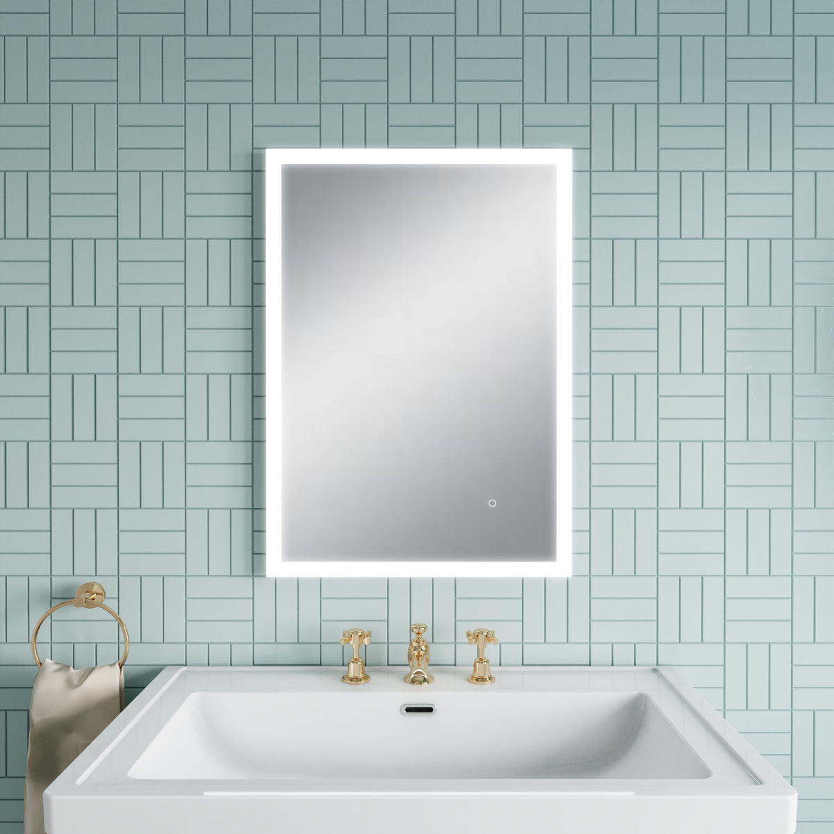 Nuie Leva 500 x 700mm Ambient Mirror – Silver, photo 4