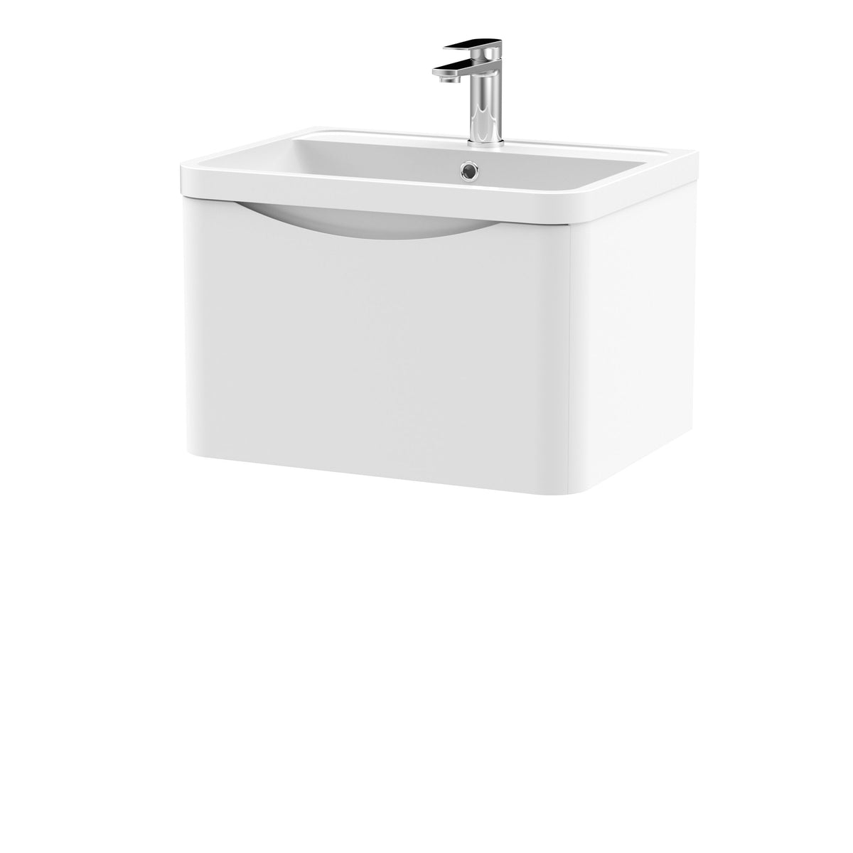 Nuie Lunar 1 Drawer Wall Hung Vanity Unit With Basin – 600mm & 800mm, photo 8