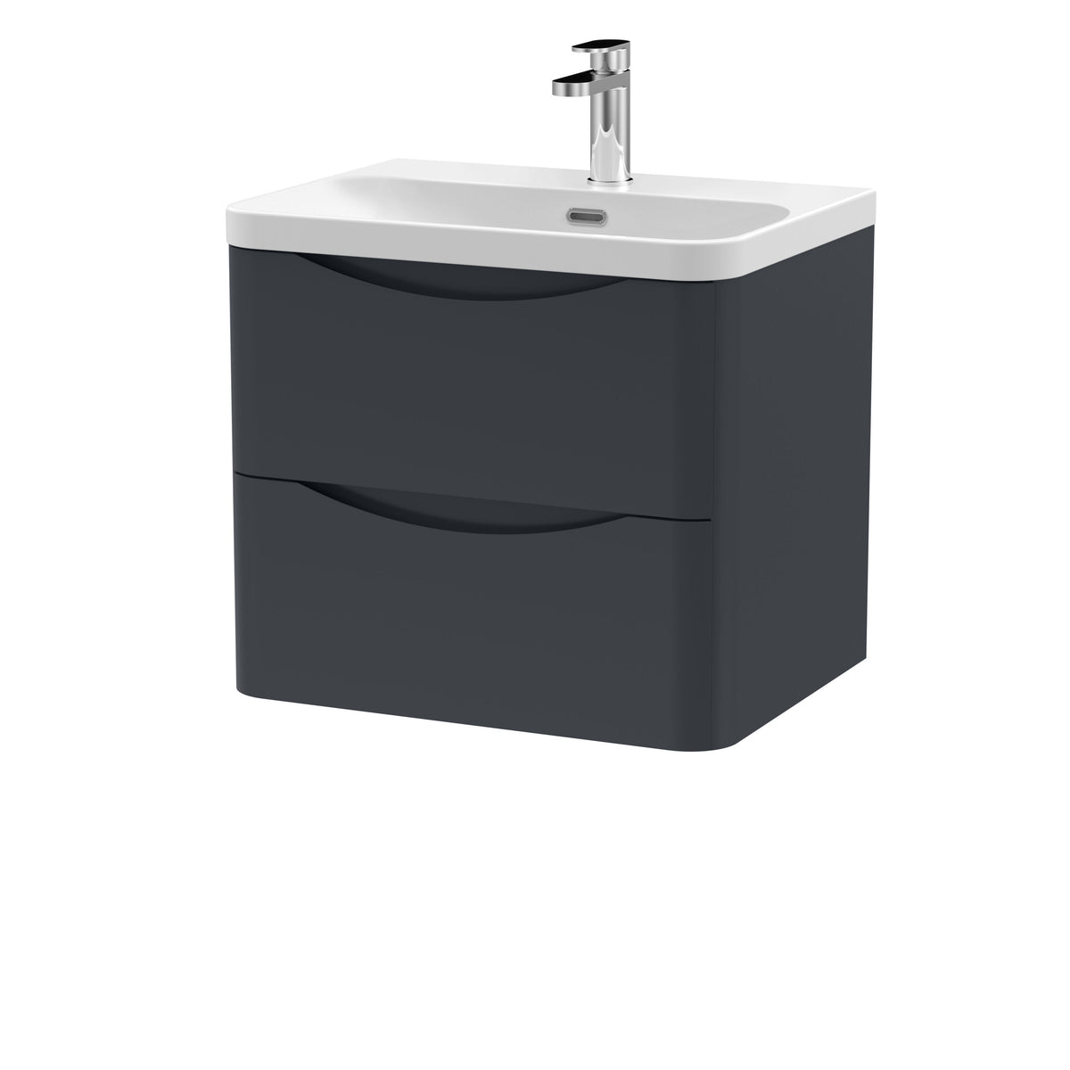 Nuie Lunar 2 Drawer Wall Hung Vanity Unit With Basin – 600mm & 800mm, photo 3