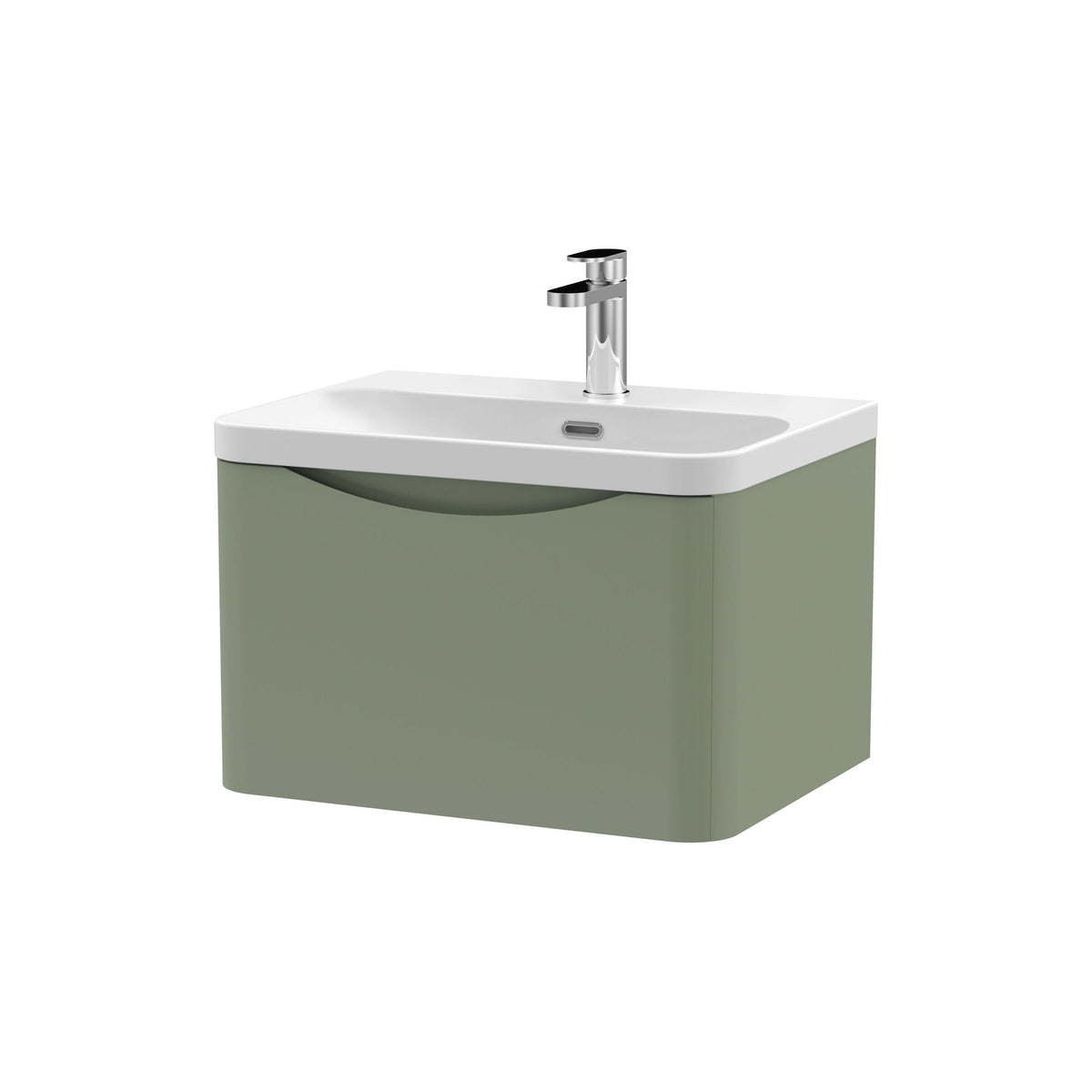 Nuie Lunar 1 Drawer Wall Hung Vanity Unit With Basin – 600mm & 800mm, photo 6