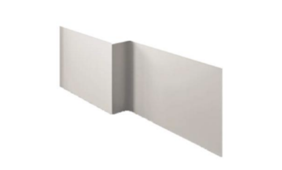 Kartell K-VIT Elite L-Shaped Shower Bath Front Panel 1500mm-White Gloss (BAT142EL)