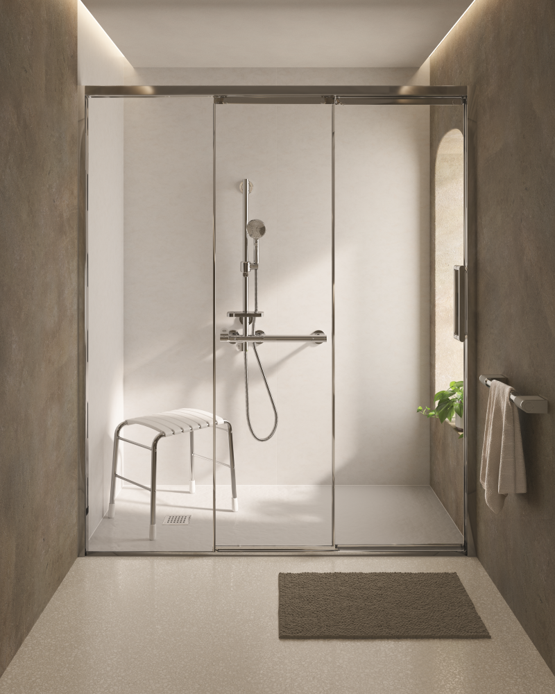 AKW Larenco 3 Panel Sliding Shower Screen, photo 3