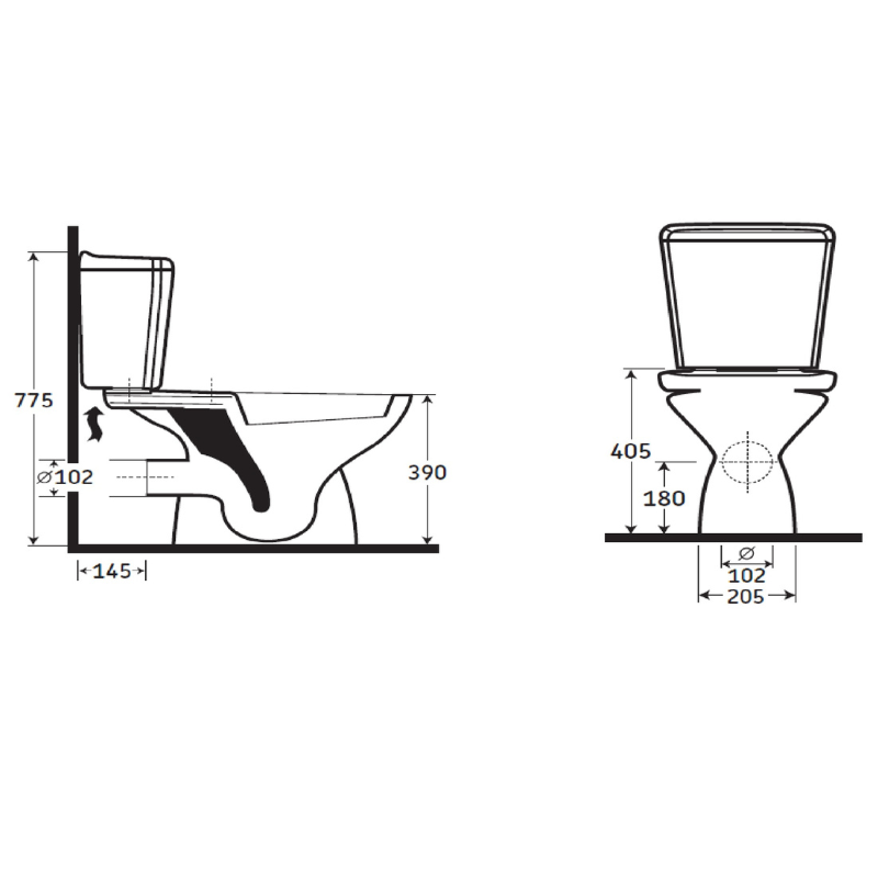 AKW Livenza Close Coupled Toilet, photo 5