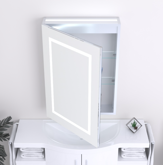 Kartell K-VIT Frame 700 x 500mm LED Mirror Cabinet -Chrome (MIR103)