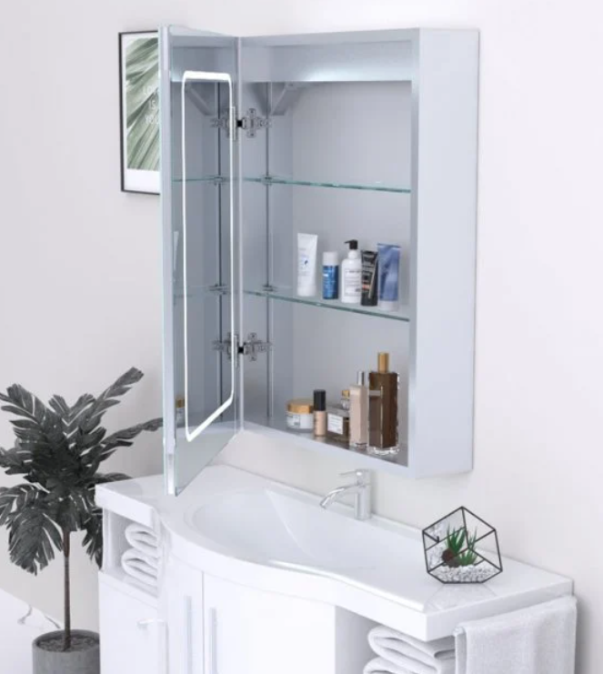 Kartell K-VIT Fine 700 x 500mm LED Mirror Cabinet - Chrome (MIR104)