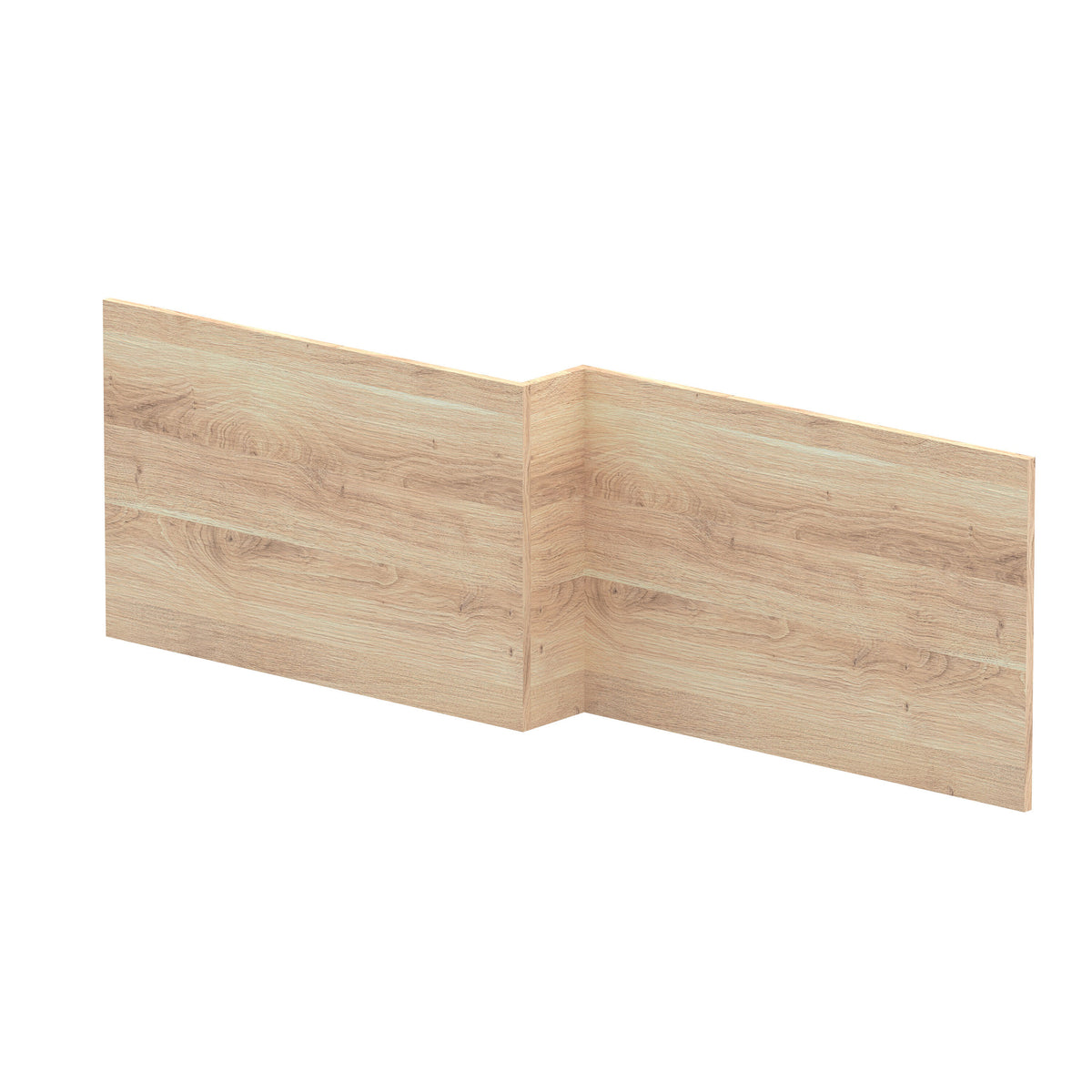 Nuie 1700mm Square MFC Woodgrain Shower Bath Front Panel – Bleached Oak