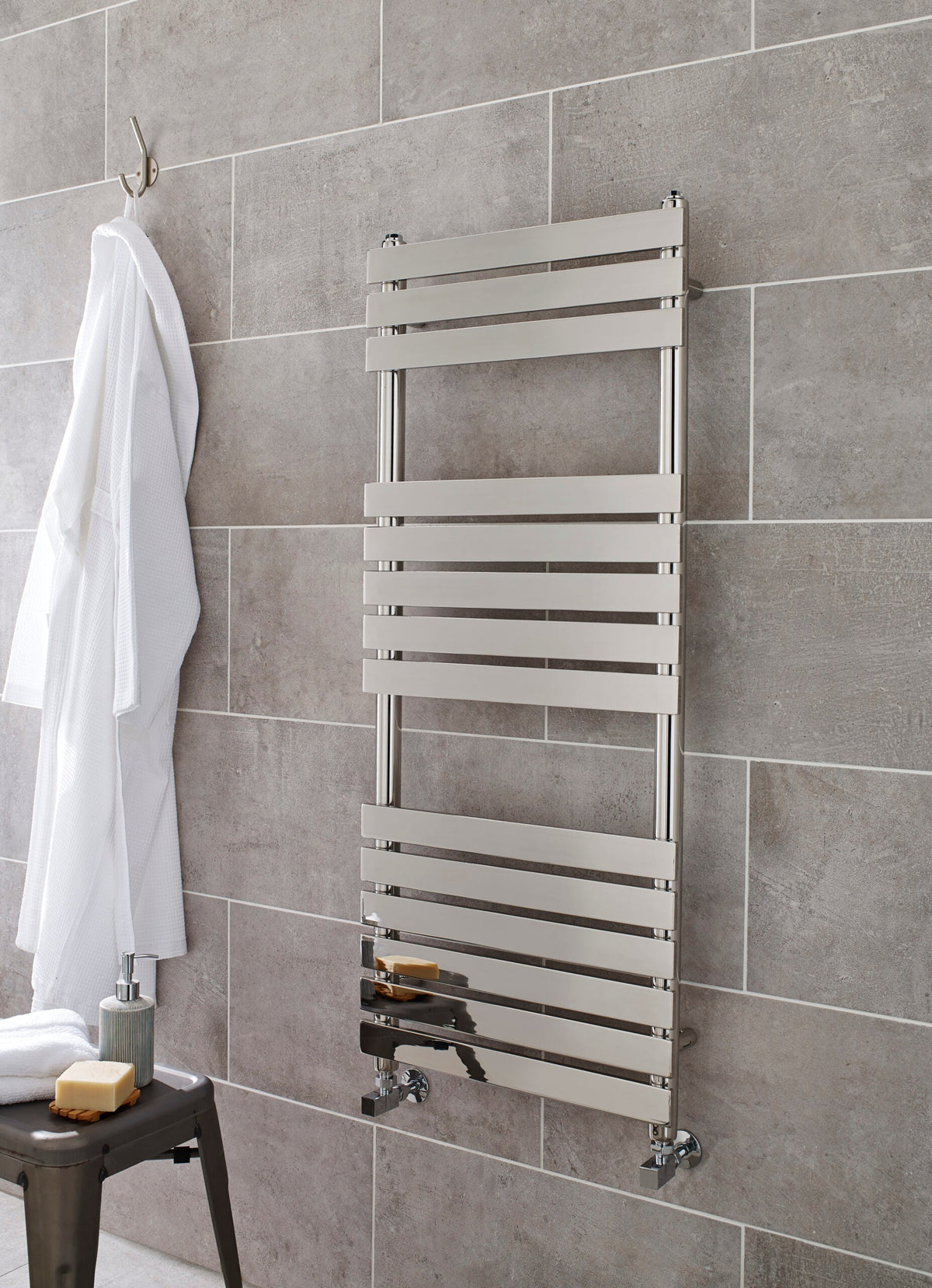 Kartell K-VIT Memphis chrome towel rail, 1200 x 500mm