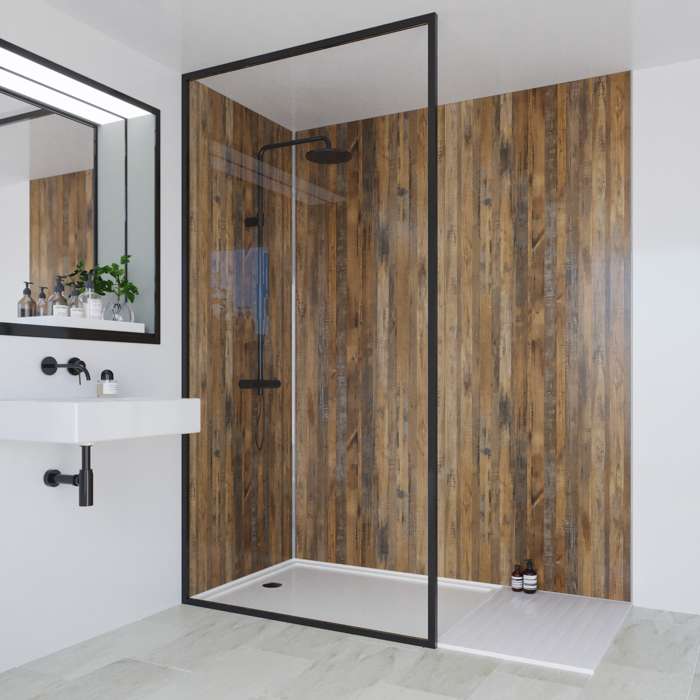 Multipanel Linda Barker Salvaged Planked Elm Bathroom Wall Panel – Textured Matt, photo 5