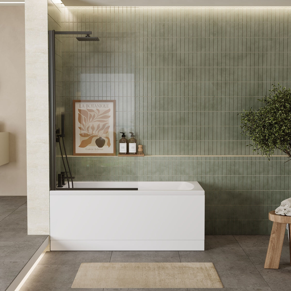 Nuie Linton Square Single Ended Bath With Legs – 1400 x 700mm, 1600 x 700mm, 1700 x 700mm, 1700 x 750mm & 1800 x 800mm