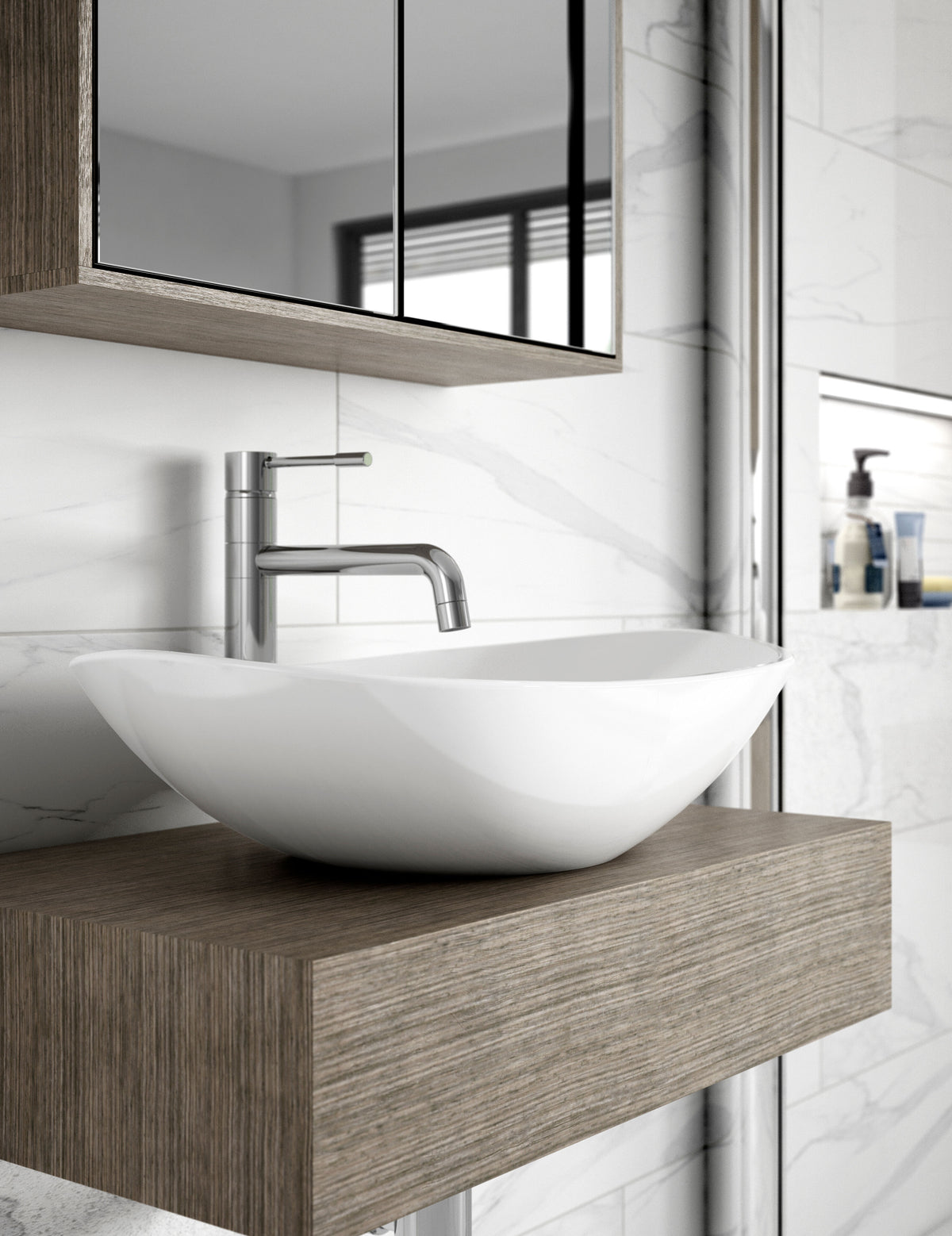 Nuie 615mm Ceramic Vessel Basin – White