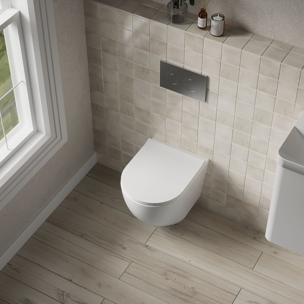 Nuie Freya Wall Hung Pan – White, photo 4