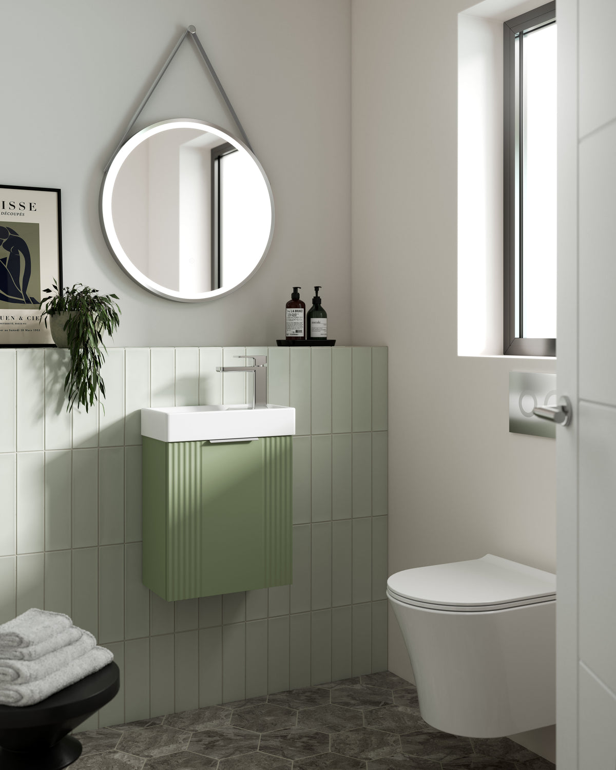 Nuie Fenton Rimless Wall Hung Pan – White