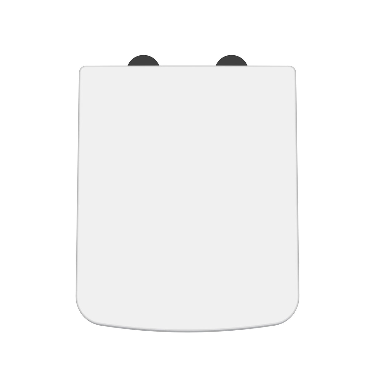 Nuie Square Soft Close Toilet Seat With Top Fix Hinge – Gloss White