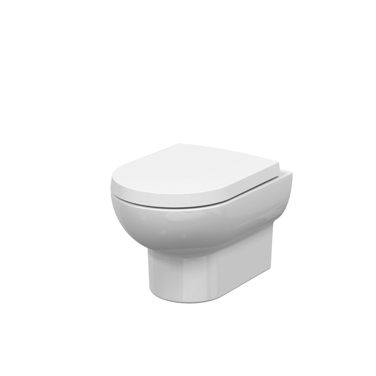 Nuie Isla Rimless Wall Hung Pan – White