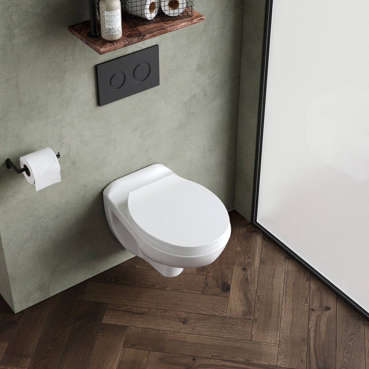 Nuie Melbourne Wall Hung Pan – White, photo 4