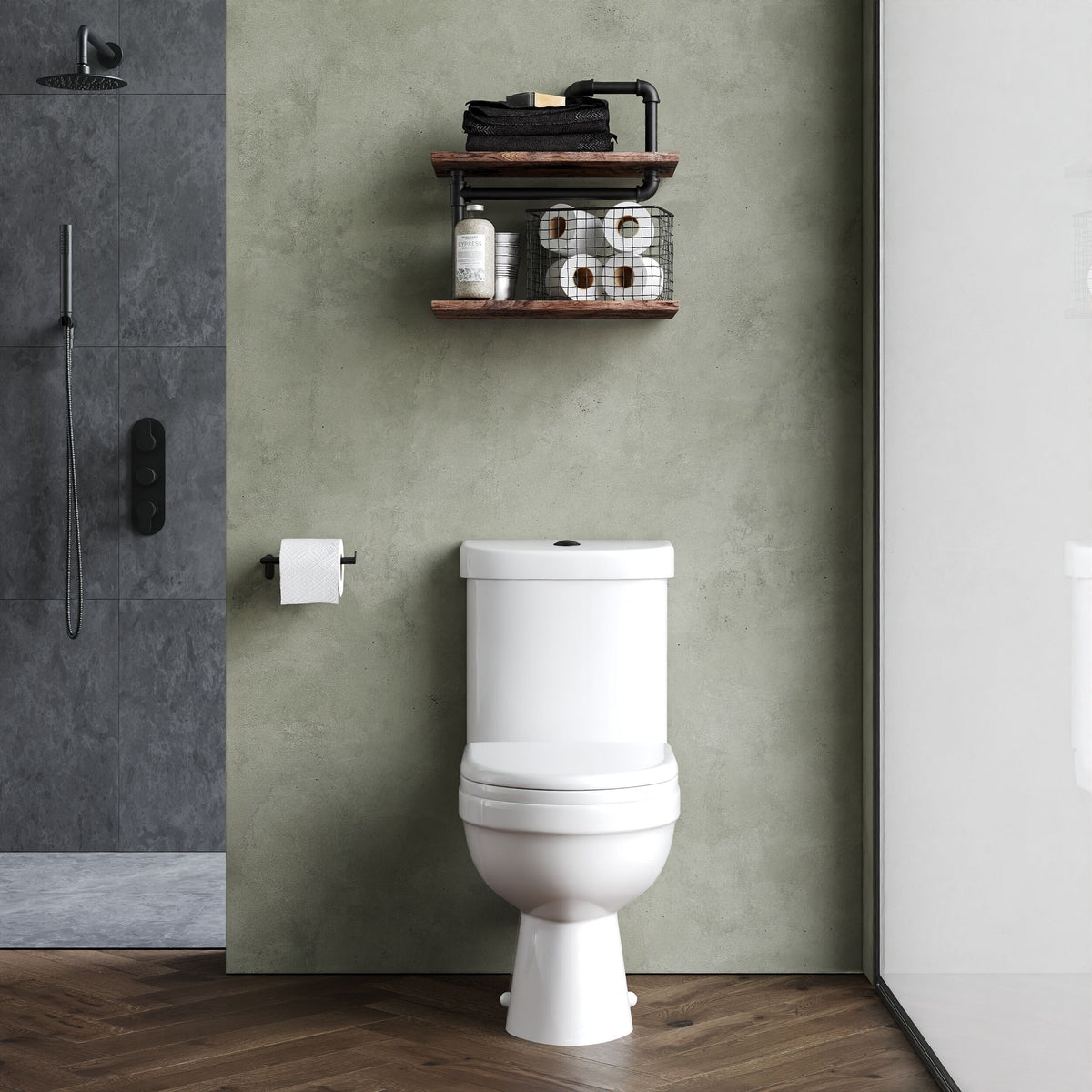 Nuie Ivo Rimless Close Coupled Toilet – White