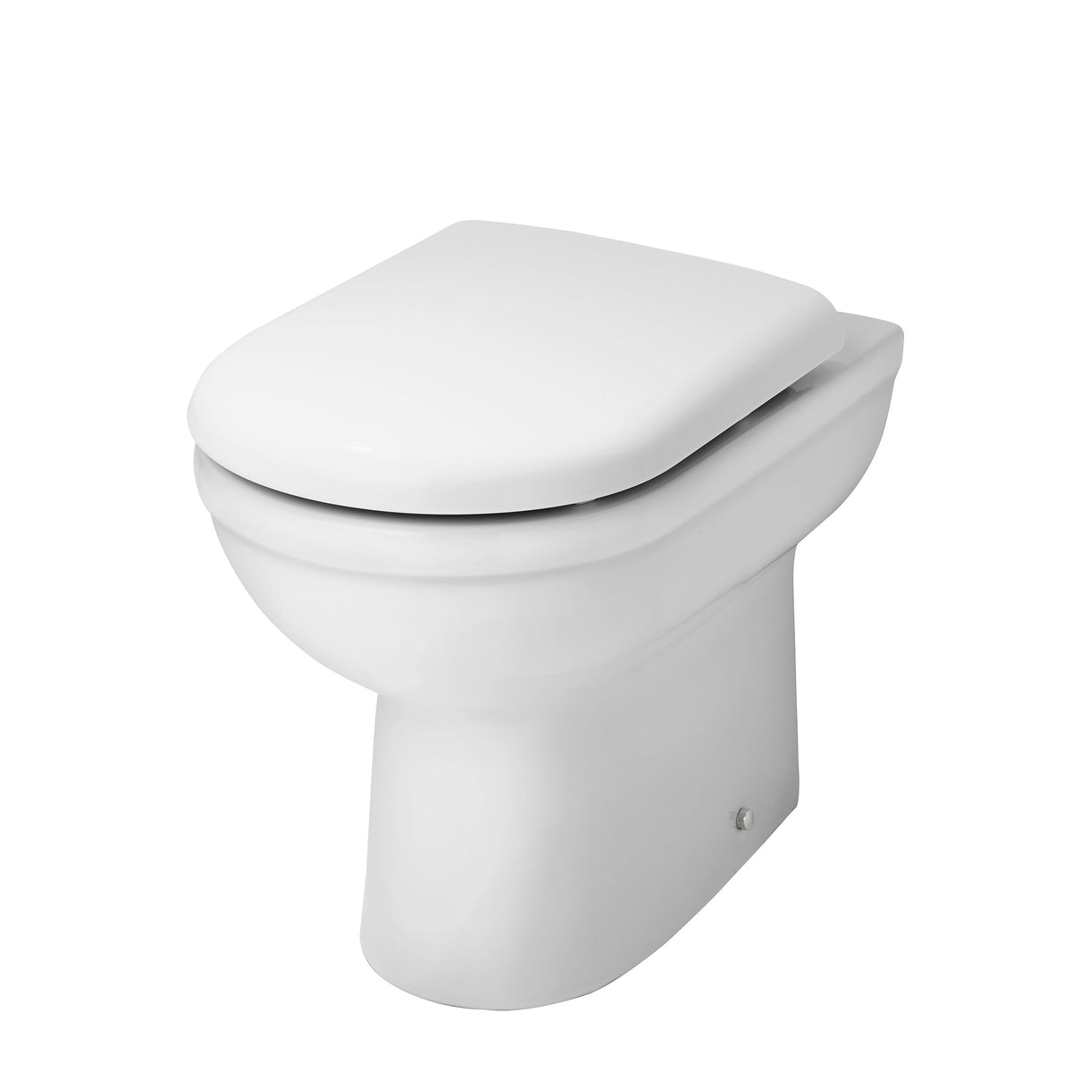 Nuie Ivo Round Comfort Height Back to Wall Toilet Pan – White, photo 2