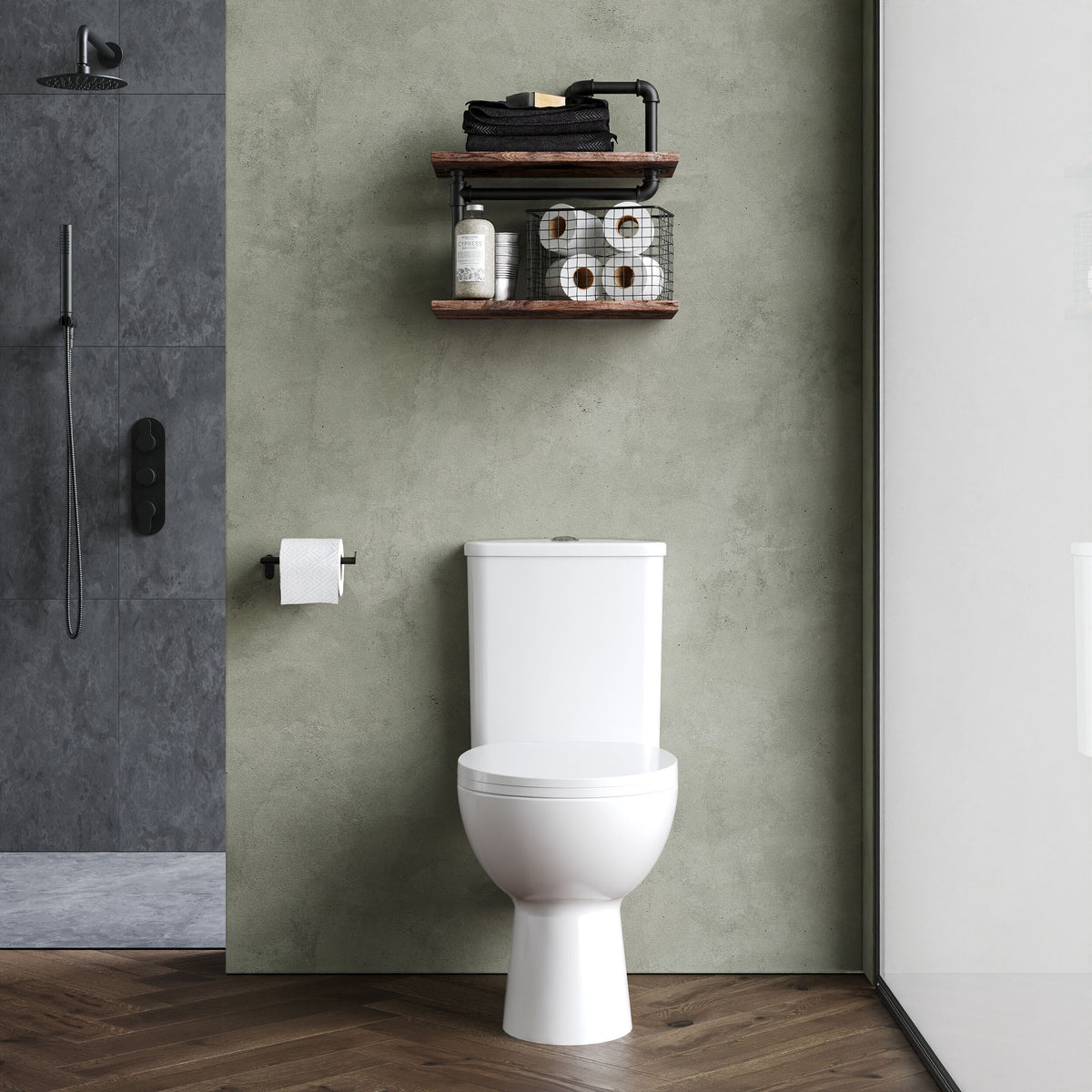 Nuie Fay Rimless Close Coupled Toilet – White