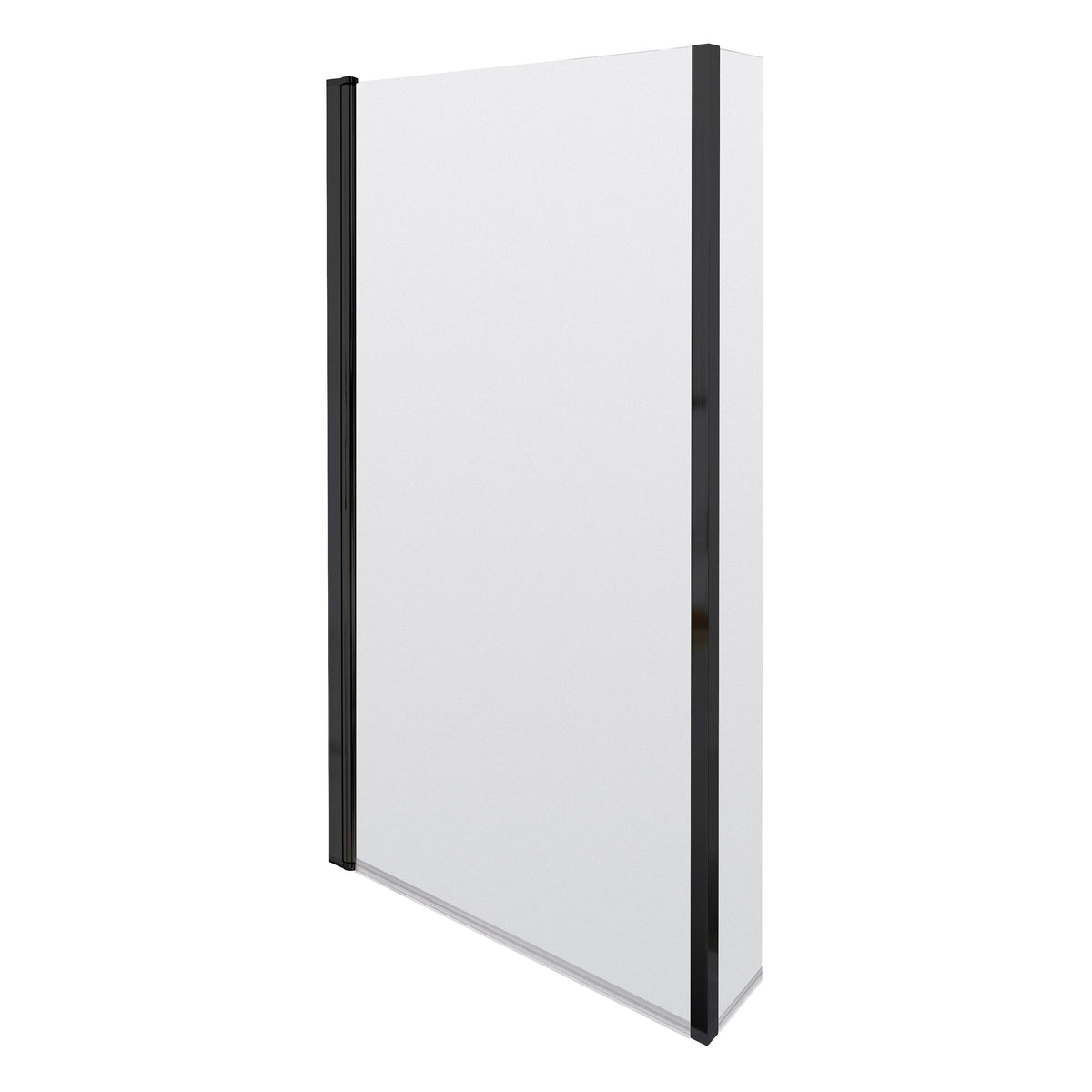 Nuie 800mm L Shape Hinged Bath Screen – Matt Black, photo 2