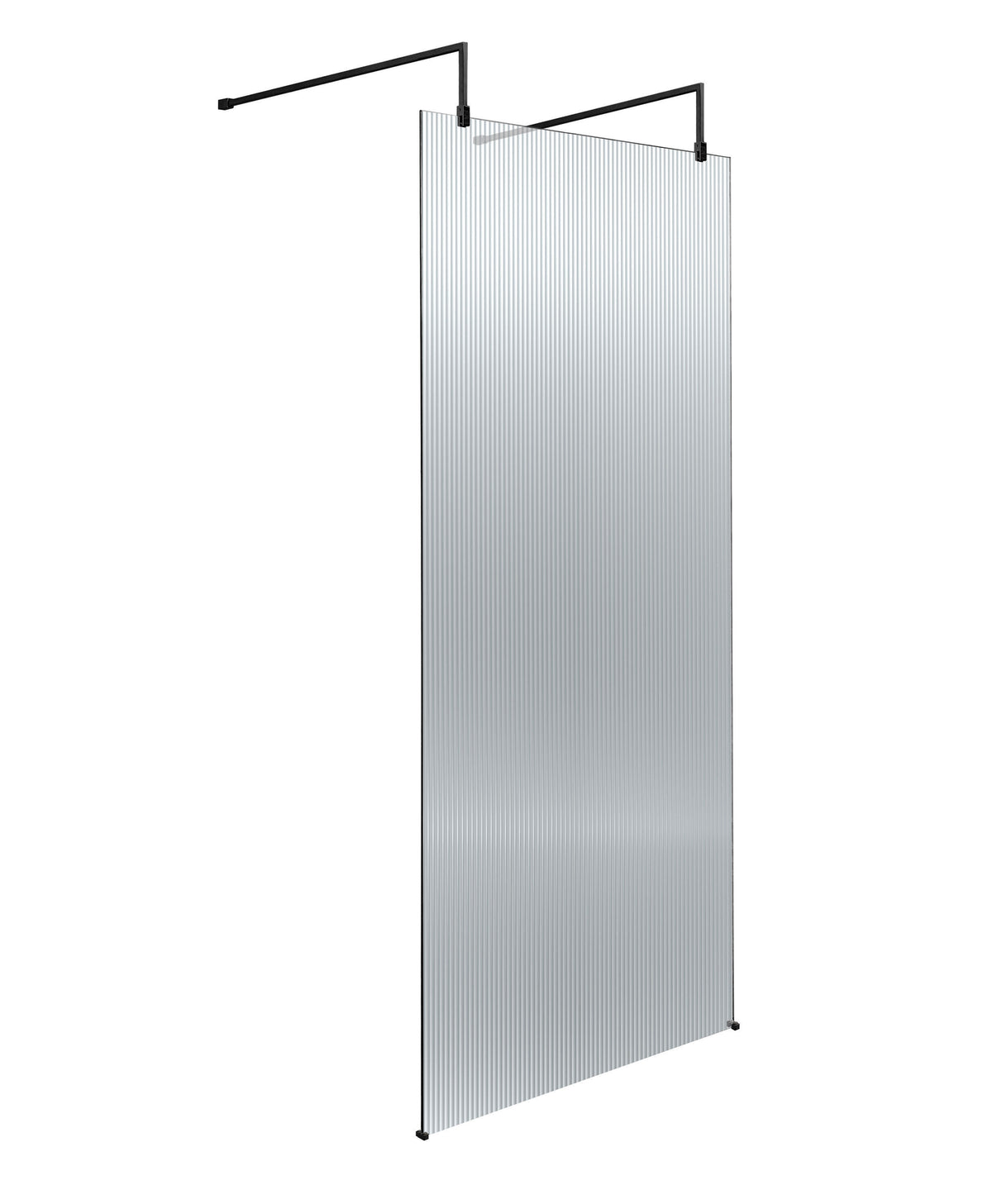 Nuie Frameless Fluted Wetroom Screen – 770mm, 870mm & 970mm, photo 2