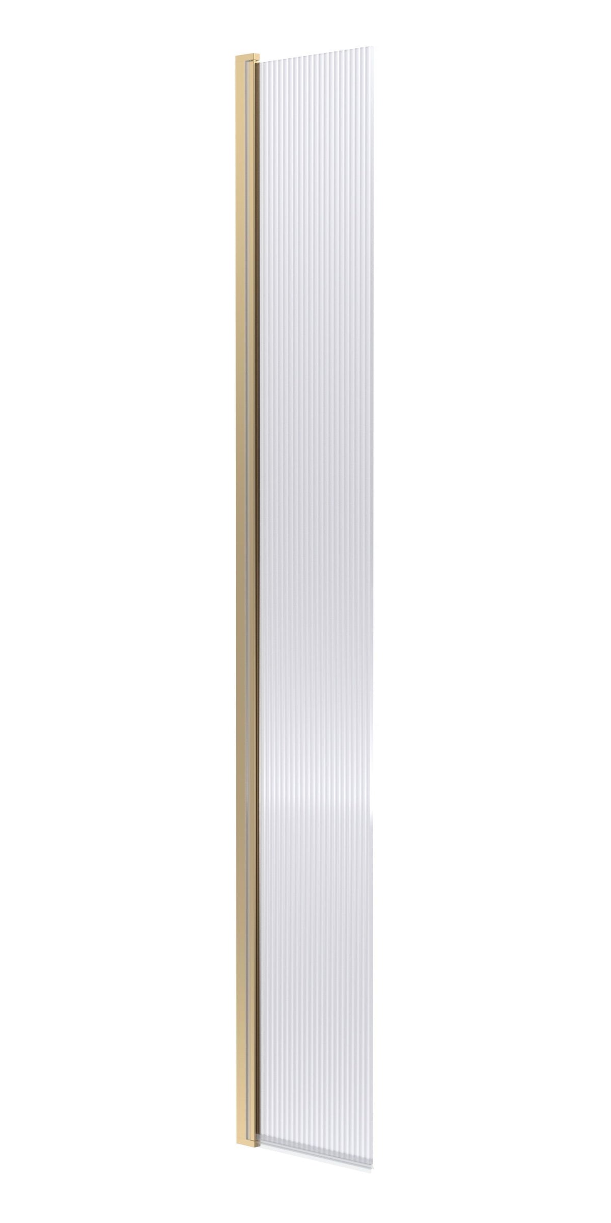 Nuie 320mm Semi-Frameless Wetroom Screen – 1950mm High – Brushed Brass
