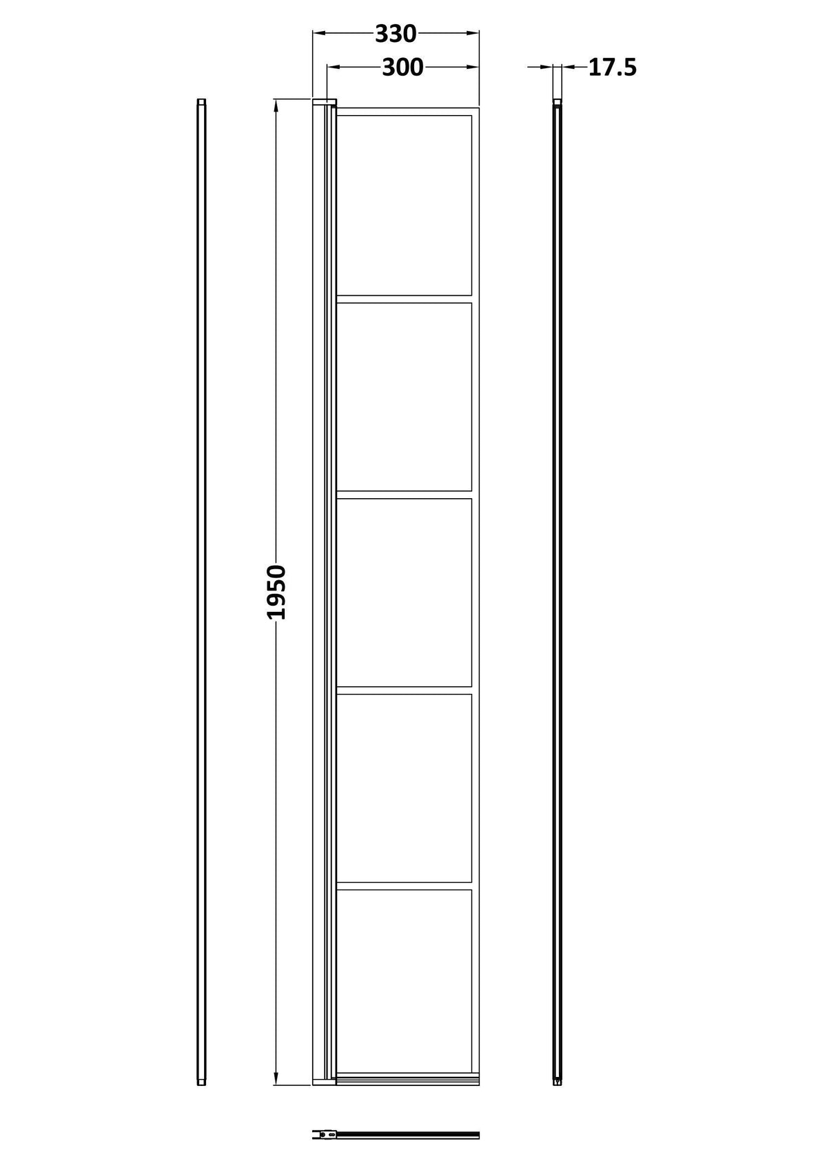 Nuie Frameless Wetroom Screen – 320mm, 700mm, 760mm, 800mm, 900mm, 1000mm, 1100mm, 1200mm & 1400mm, photo 4