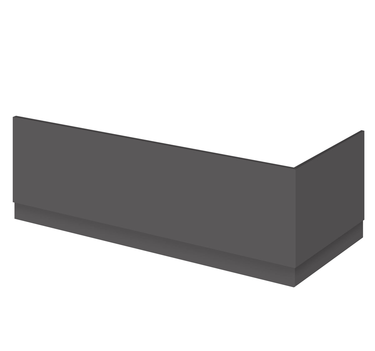 Nuie Fusion 1700mm MFC Front Bath Panel With Plinth – Gloss Grey