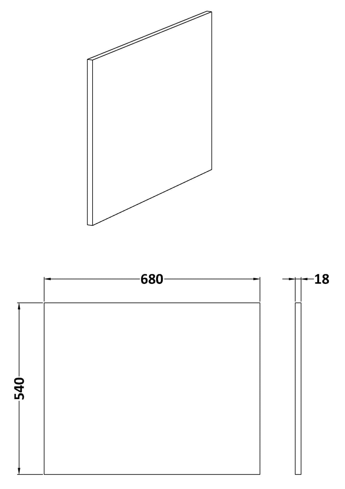 Nuie Fusion MFC End Bath Panel With Plinth – 700mm & 750mm, photo 2