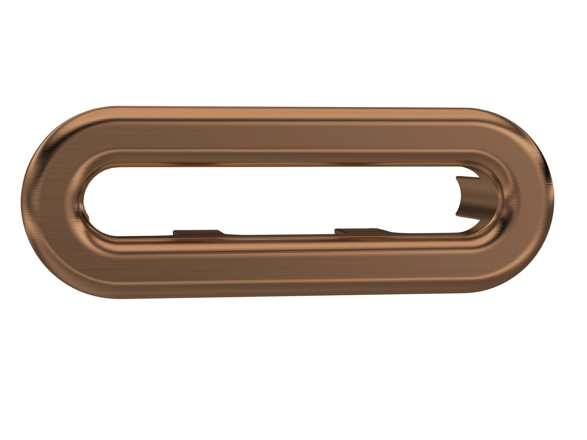 Nuie Oval Basin Overflow Cover – Brushed Bronze