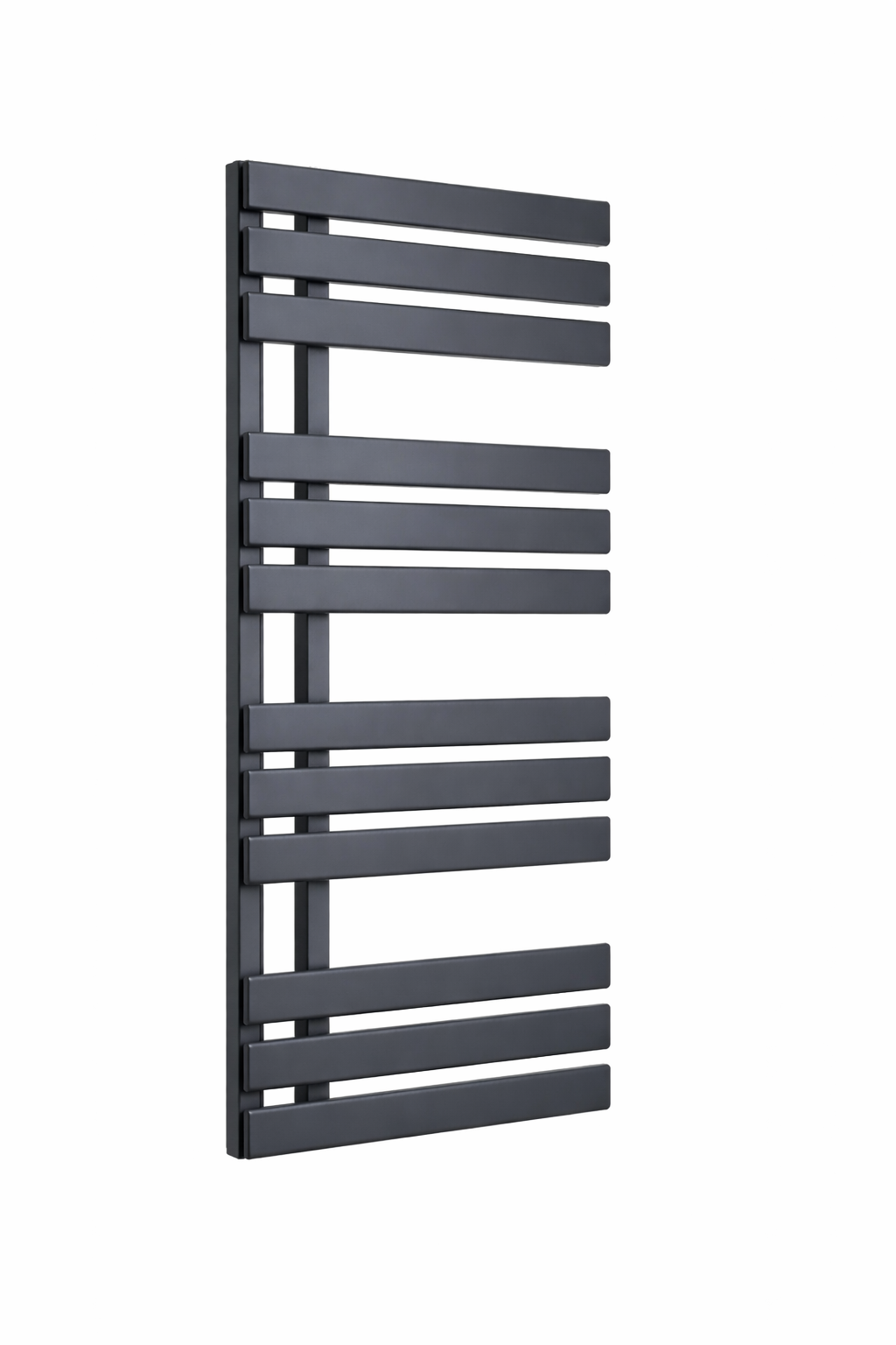 Kartell K-VIT Oregon textured grey towel rail with open-ended flat bars
