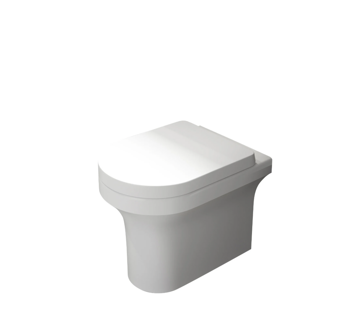 Kartell K-VIT Ozone Round Rimless Back To Wall WC Pan with Standard Wrapover Seat- White Gloss (POT025OZ-SEA101D)