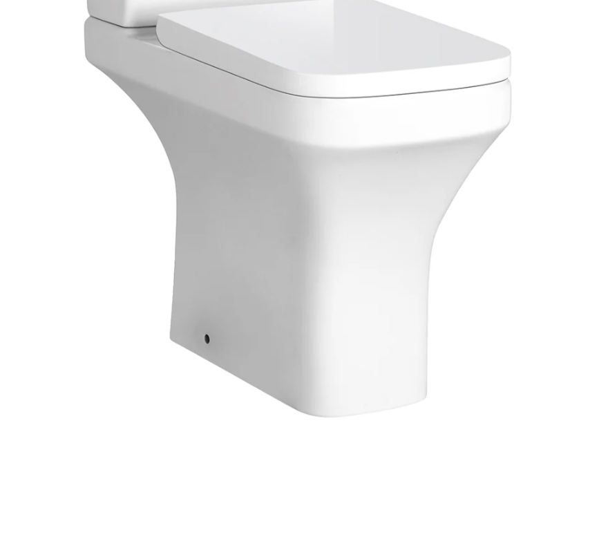 Kartell K-VIT Ozone Square Rimless Comfort Height WC Pan with Soft Close Seat– White Gloss (POT029OZ-SEA600OP)