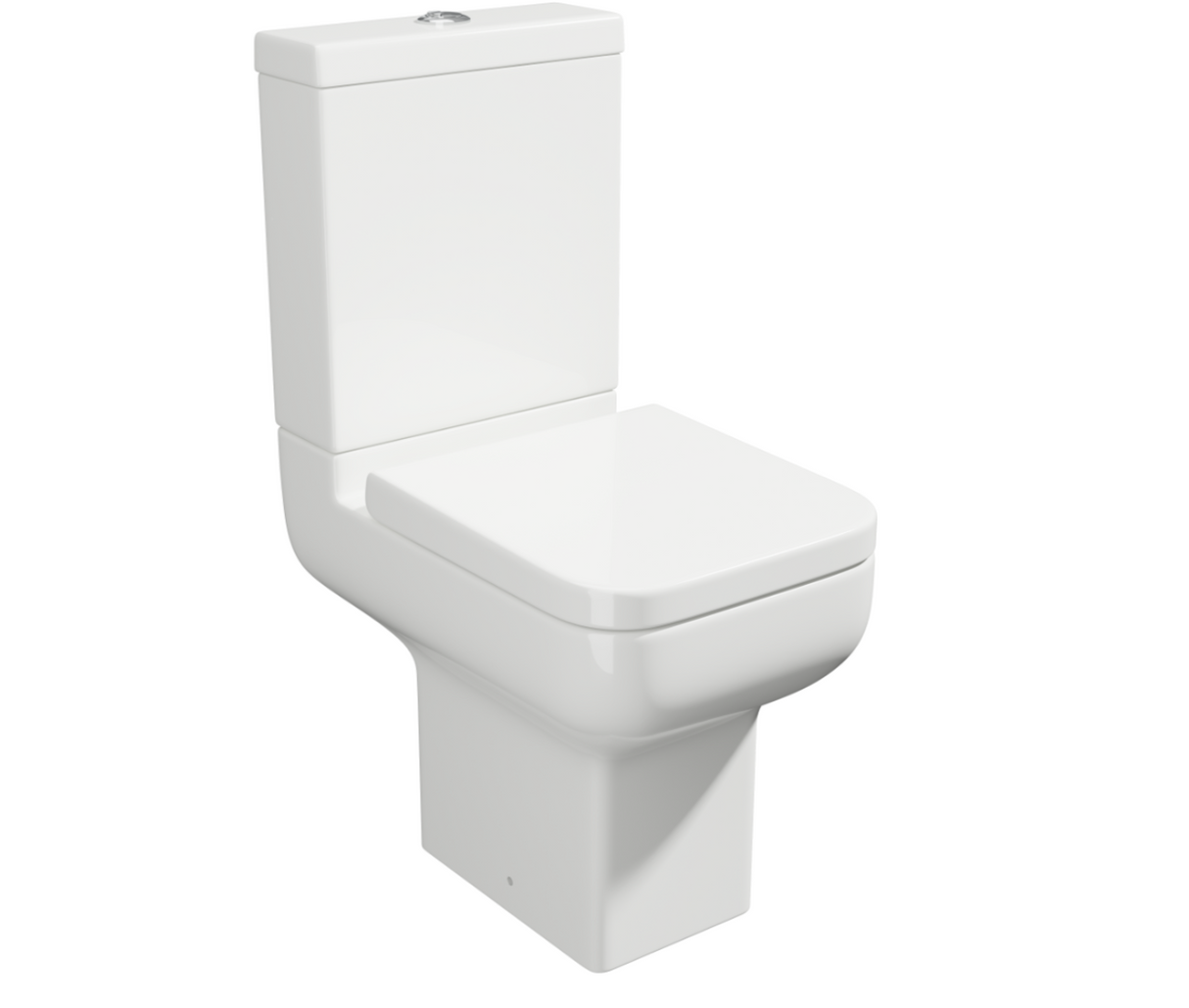 Kartell K-VIT Options 550 Rimless Short Projection WC Pan and Soft Close Seat- White Gloss (POT078OPR-POT079OPR))