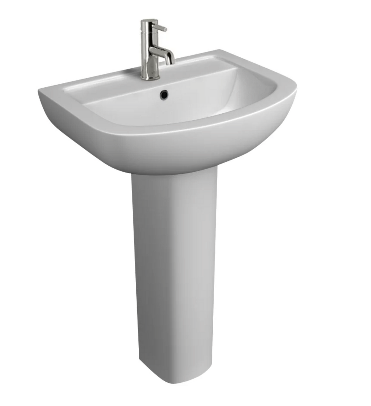 Kartell K-VIT Series 600 Round Full Pedestal- White Gloss (POT451SE)