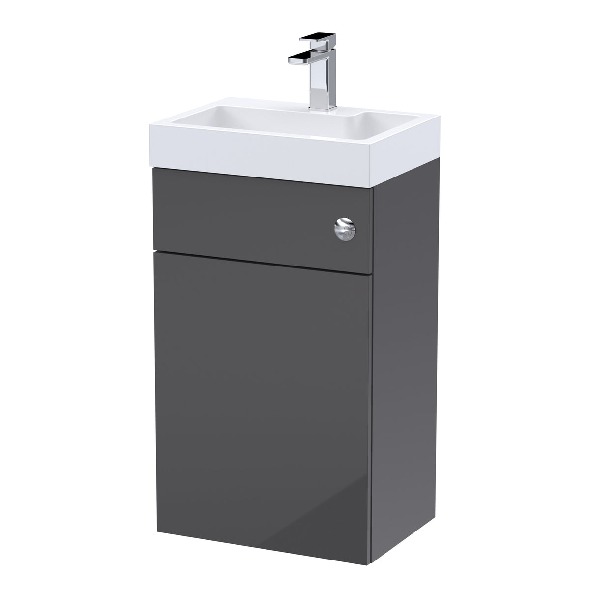 Nuie Athena 2 In 1 500mm Vanity & WC Unit With Basin & Concealed Cistern, photo 5