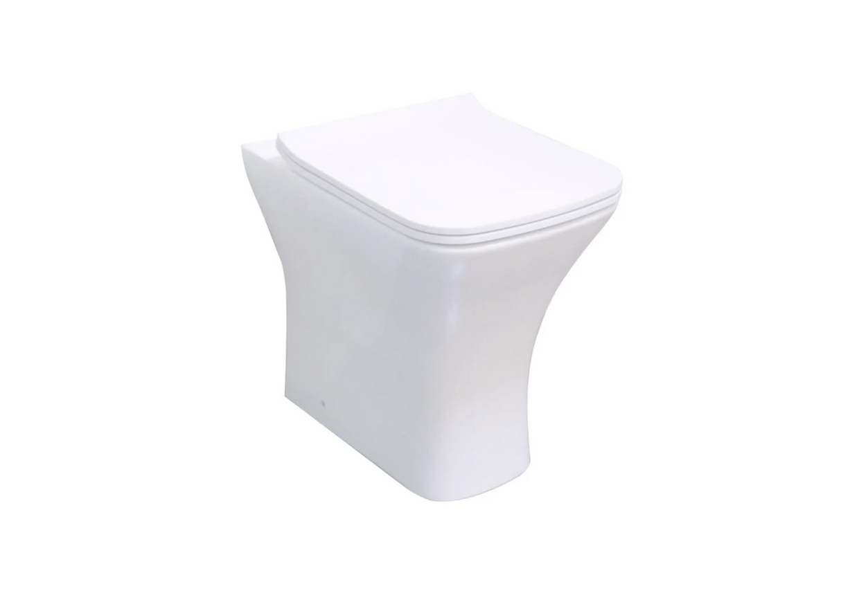 Kartell K-VIT Primo Square Rimless Comfort Height Back To Wall Pan- White Gloss (PRI-CHBTW-SQ)