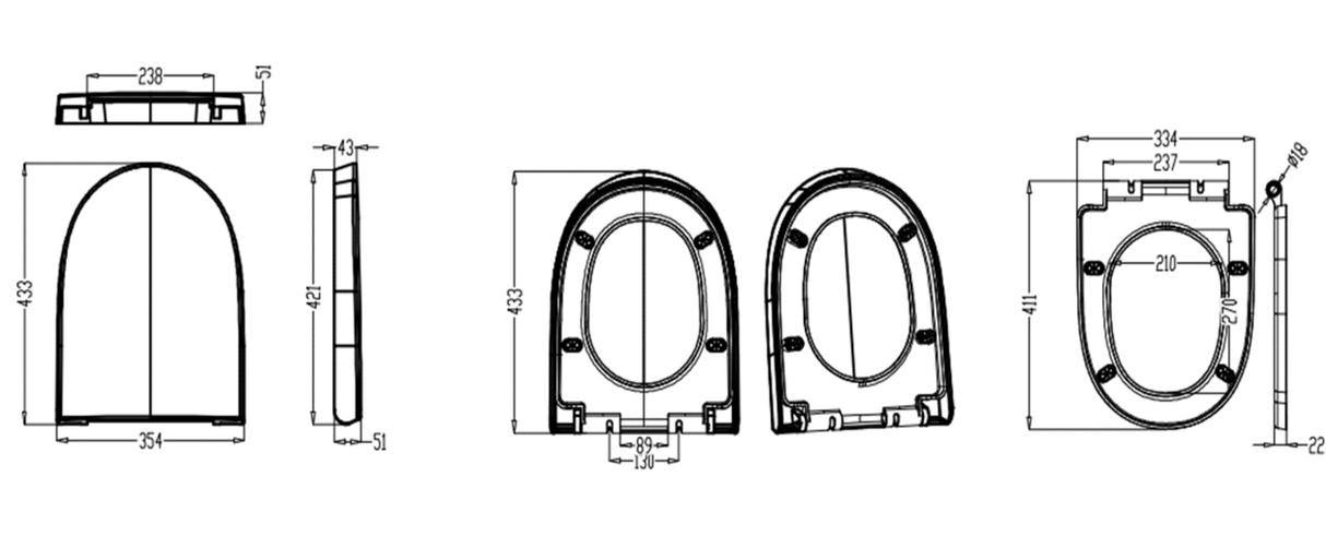 Kartell K-VIT Primo Round Rimless Back To Wall Pan and Soft Close Seat- White Gloss (PRI-BTW-RO-PRI-SEAT-RO)