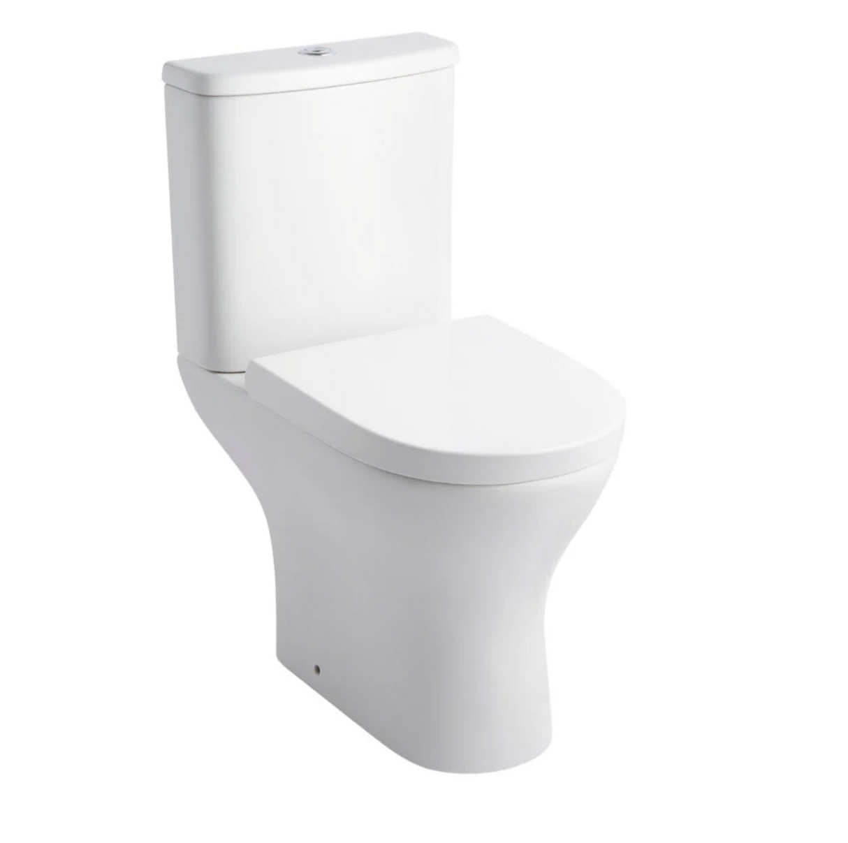 Kartell K-VIT Primo Round Rimless Short Projection Open Back Pan- White Gloss (PRI-SP-RO)